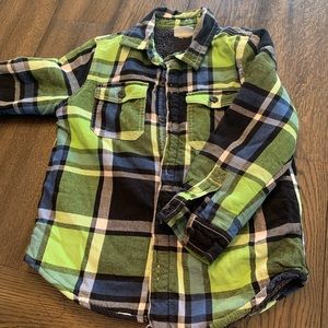 Lined flannel coat. Crazy 8 size 5/6 GUC